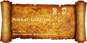 Makkai Diána névjegykártya